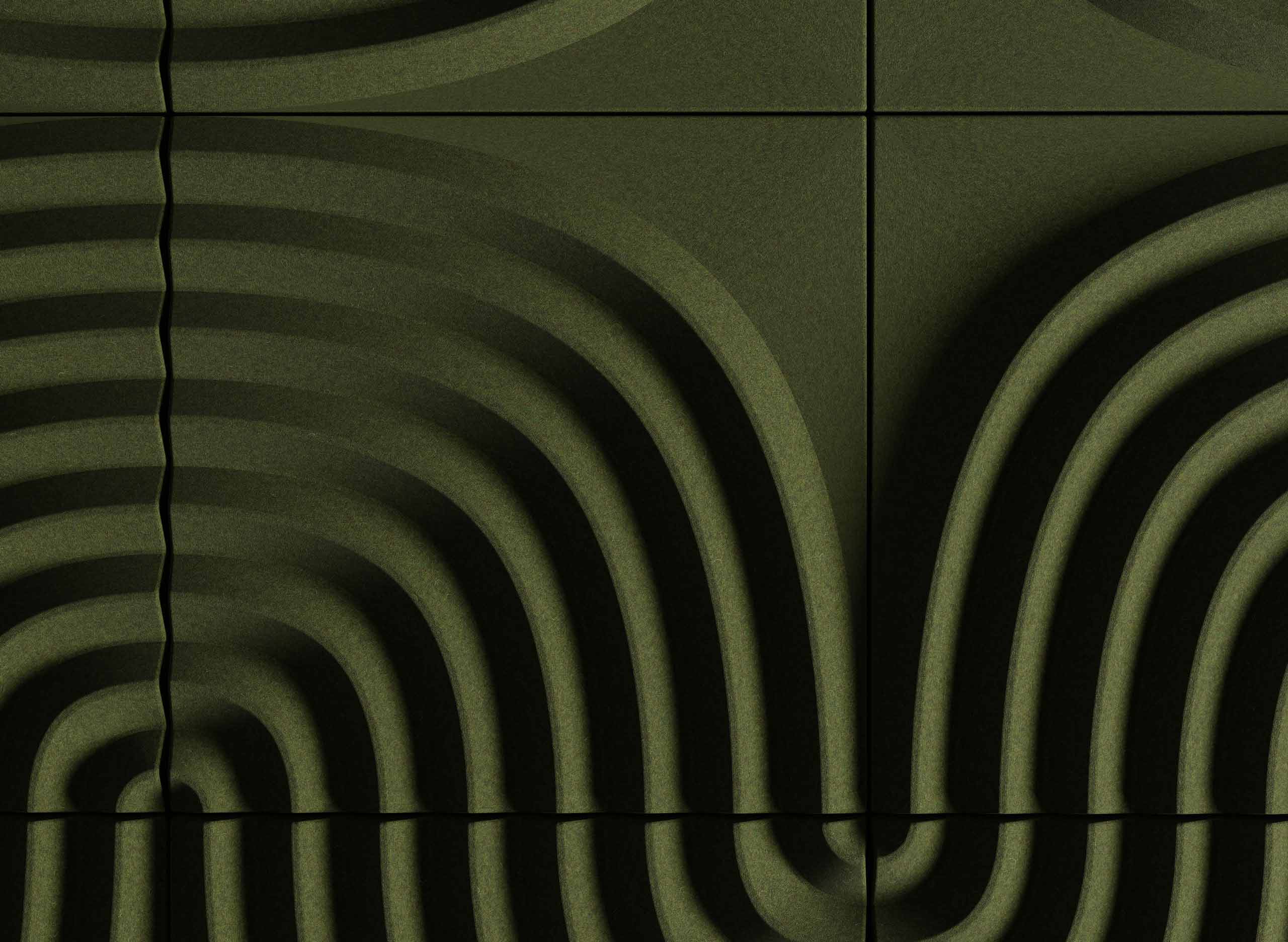 Zen Curved Panels detail in green